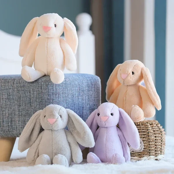 Cute Plush Bunny Stuffed Toy Kawaii Rabbit Doll Babies Sleeping Companion Plush Long Ear Rabbit Doll Kids Birthday Easter Gifts - Image 2