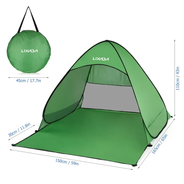 Lixada Automatic Instant Pop Up Beach Tent Lightweight Outdoor UV Protection Camping Fishing Tent Cabana Sun Shelter - Image 9