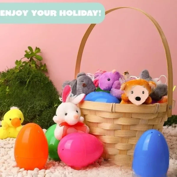 12/24/36pcs Easter Fillable Eggs Colorful Plastic Eggshell Creative Easter Gift Box Children's Toys Wedding Birthday Party Decor - Image 2