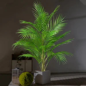 50-88cm Tropical Artificial Plants Large Fake Palm Tree Plastic Green Plant Leaves Tree Branch for Garden Home Office Decor