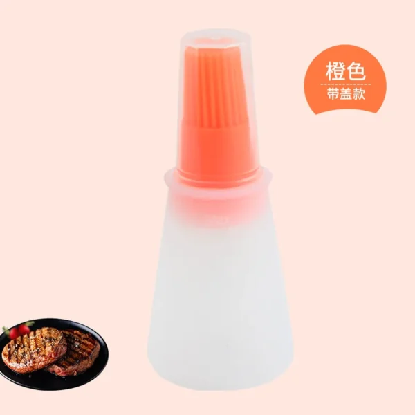 Silicone Oil Bottle Brush Oil Dispenser Bottle With Barbecue Brush High Temperature Resistant Basting Brush Kitchen BBQ Tools - Image 9