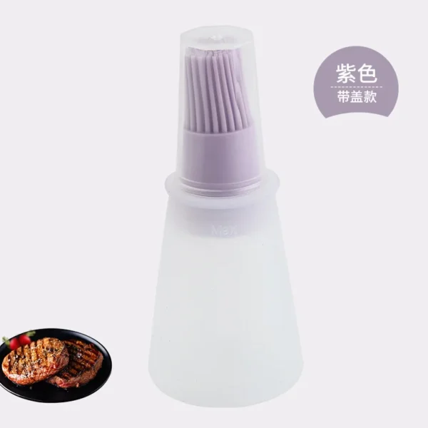 Silicone Oil Bottle Brush Oil Dispenser Bottle With Barbecue Brush High Temperature Resistant Basting Brush Kitchen BBQ Tools - Image 11