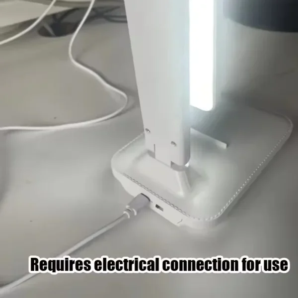 LED Touch Switch White Folding Desk Lamp Bedroom Bedside Study Reading Eye Care Night Lamp USB Plug-in Dimmable White Desk Lamp - Image 5