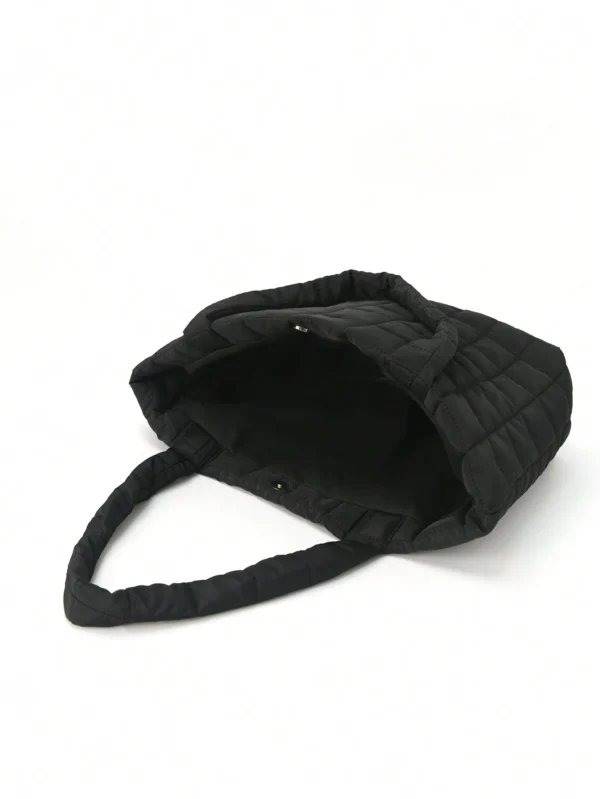 1 Pc Minimalist Quilted Puffy Tote Bag, Large Capacity Crossbody Bag, Trendy Padded Shoulder Bag For Women For Daily Commute - Image 5