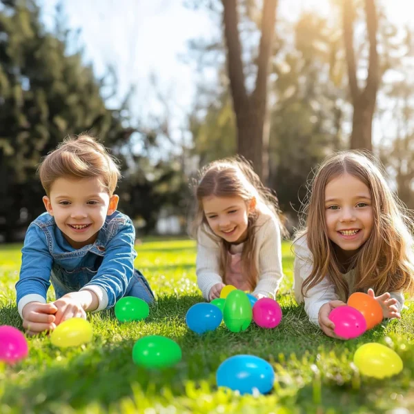 24 Pack Prefilled Easter Eggs Filled with Mini Plush Toy Easter Basket Stuffers for Kids Easter Egg Hunt Game and Party Favors - Image 5