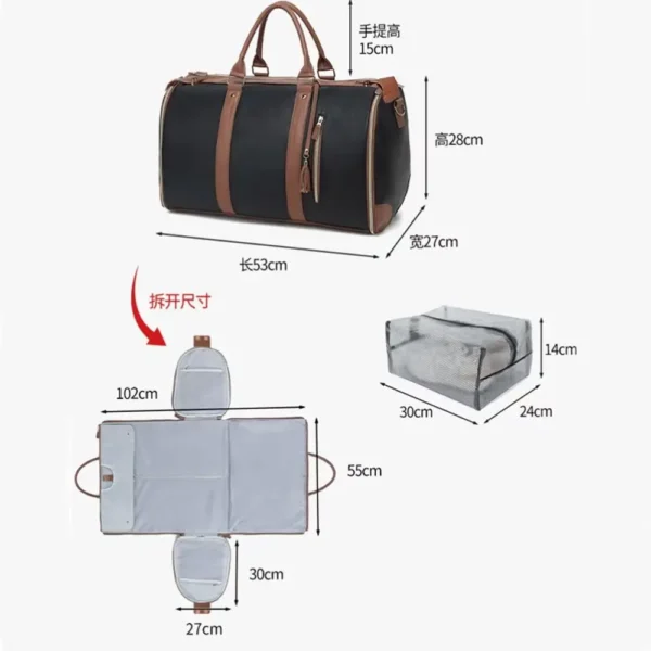 Storage luggage bag, suit travel storage bag, men's suit travel bag, hand-held folding bag, fitness bag, storage bag - Image 4