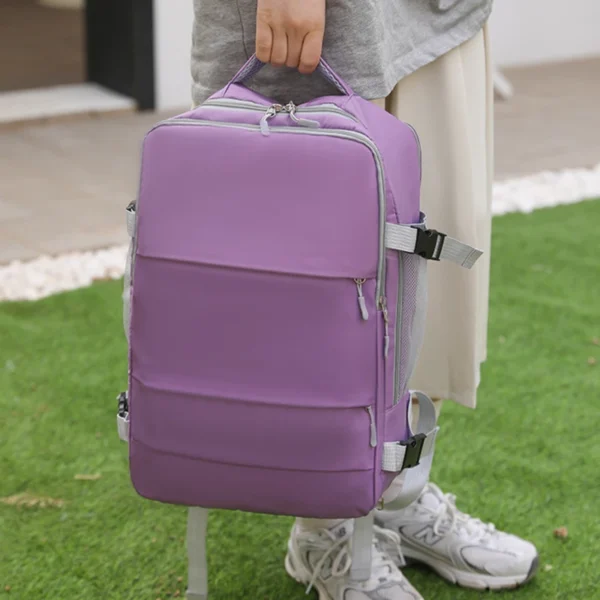 Travel Backpack Women Large Capacity Waterproof Anti-Theft Casual Daypack Bag with Luggage Strap & USB Charging Port Backpacks - Image 2