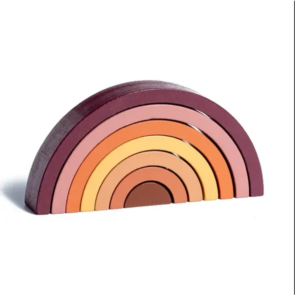 Hot Arch Bridge Rainbow Building Blocks Kids Wood Stacker Baby Toy Color Cognitive Children Montessori Educational Wooden Toys - Image 4