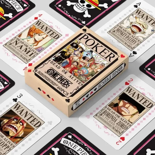Anime ONE PIECE Poker Toy Game Cards Monkey D Luffy Roronoa Zoro Hardcover Collection Children Gifts - Image 3