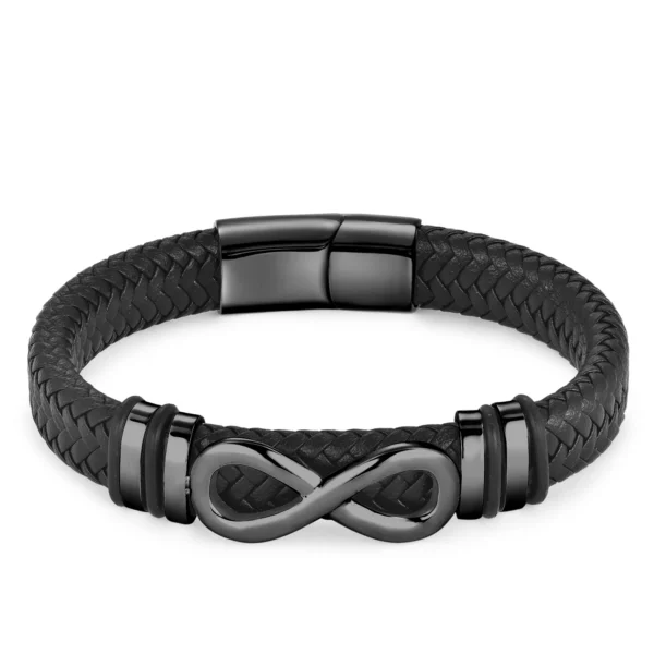 Classic Stainless Steel Leather Bracelet For Mens Chain Wristband Business Charm Jewelry Accessories for Dad Boyfriend - Image 2