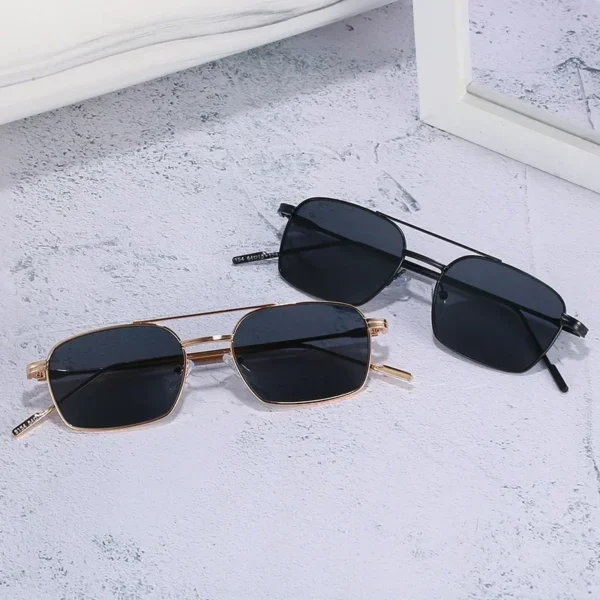 Dropshipping Fashion Square Sunglasses Men Women Metal Sun Glasses Retro Sun Glasses Vintage High Quality Gafas Oculos De Sol - Image 4