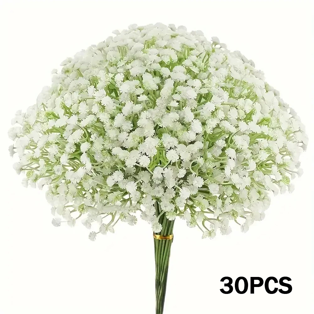30pcs Artificial Baby's Breath Flowers Real Touch Gypsophila Suitable For Wedding Bride Engagement Home Ornament Room Decoration - Image 7
