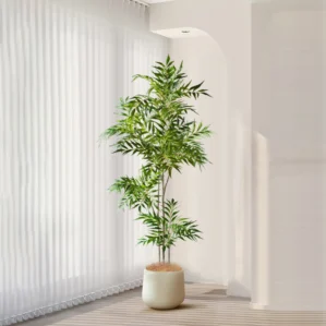 78-140cm Large Artificial Tree Real Touch Palm Tree Plastic Nandina Leaves Faux Tall Bamboo Plants For Home Garden Office Decor