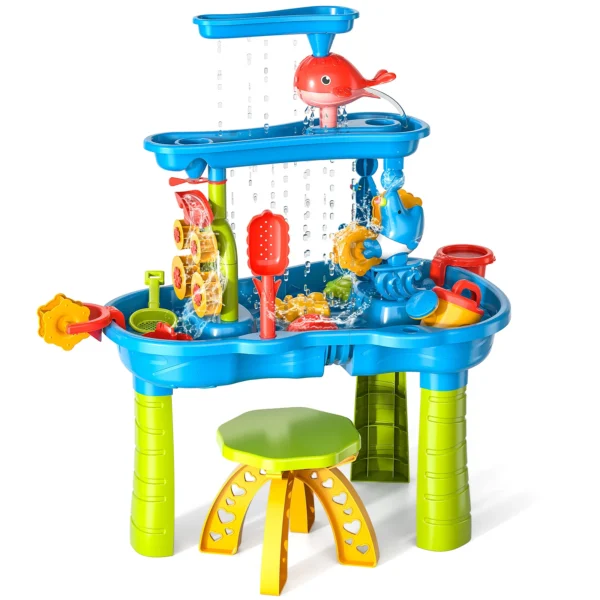 Outdoor sand and water sensory toy with funnel and shovel tools for children aged 3-8, beach and summer toys for boys and girls - Image 7