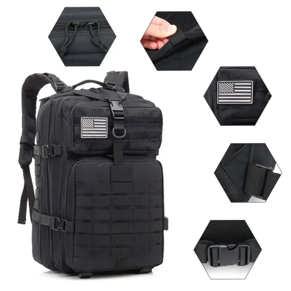 QT&QY 30/45L Man Tactical Backpacks HkingTraveling Bags Survival Outdoor 3P Assault Pack EDC Molle Pack For Trekking Hunting Bag - Image 6