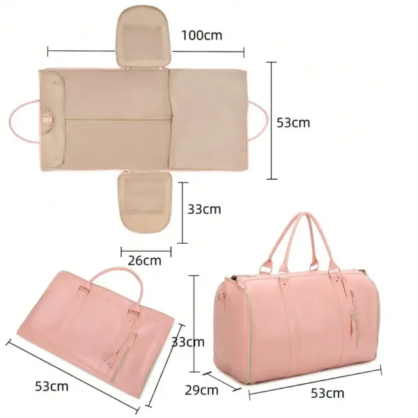 Travel Duffel Bag, Sports Handbag Gym Bag, Shoulder Weekend Overnight Bag For Women - Image 3