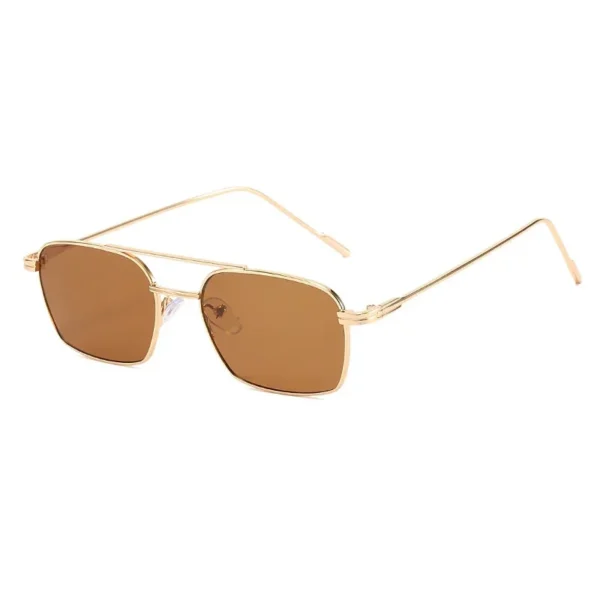 Dropshipping Fashion Square Sunglasses Men Women Metal Sun Glasses Retro Sun Glasses Vintage High Quality Gafas Oculos De Sol - Image 3