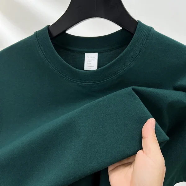100% pure cotton summer high-end brand men's short sleeve round neck fashionable style half sleeved top breathable T-shirt - Image 15