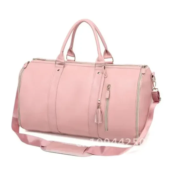 1pc Foldable PU Travel Convenient Carry-on Clothing Bag Women's Bag Bag Leather Business Duffel Women's Large Travel - Image 10