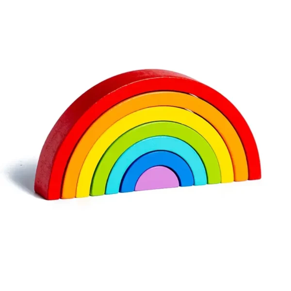 Hot Arch Bridge Rainbow Building Blocks Kids Wood Stacker Baby Toy Color Cognitive Children Montessori Educational Wooden Toys - Image 11