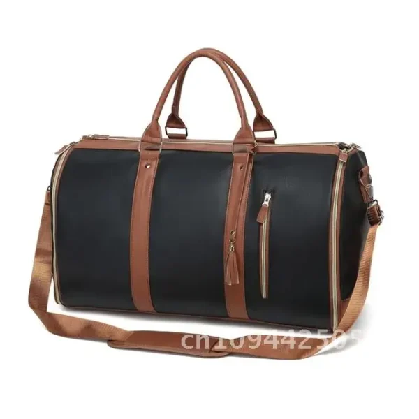 1pc Foldable PU Travel Convenient Carry-on Clothing Bag Women's Bag Bag Leather Business Duffel Women's Large Travel - Image 11