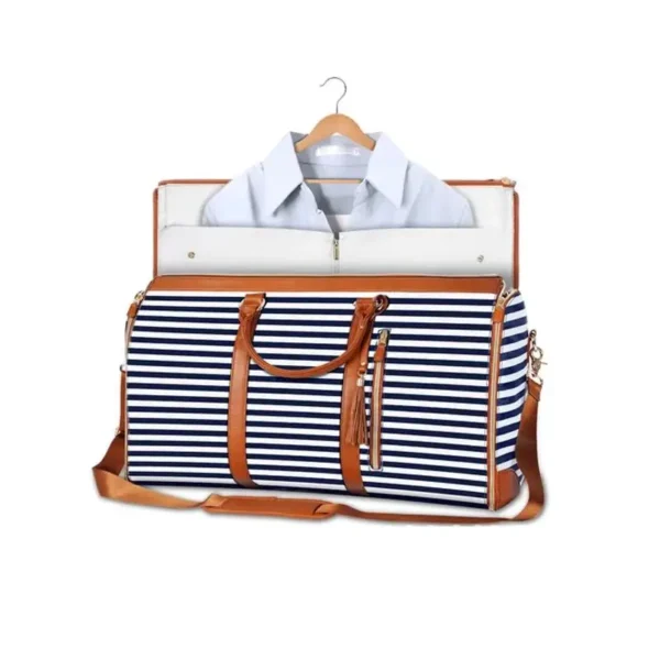 1pc Foldable PU Travel Convenient Carry-on Clothing Bag Women's Bag Bag Leather Business Duffel Women's Large Travel - Image 5