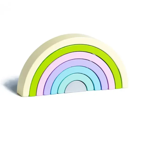 Hot Arch Bridge Rainbow Building Blocks Kids Wood Stacker Baby Toy Color Cognitive Children Montessori Educational Wooden Toys - Image 8