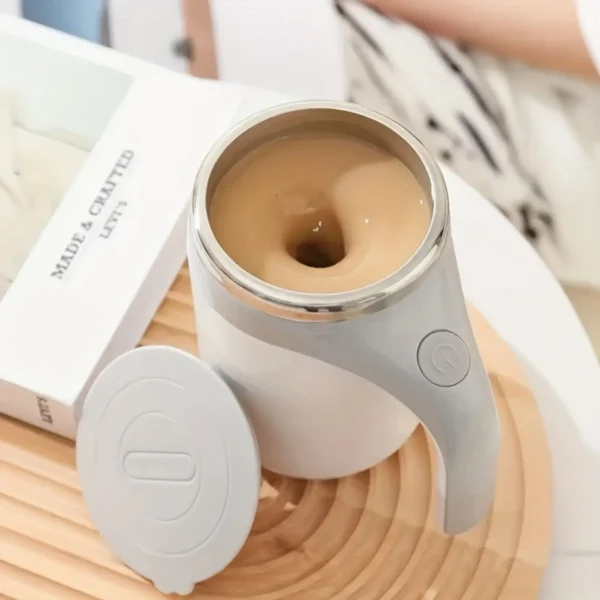 Portable Automatic Stirring Cup Mug Rechargeable Coffee Electric Stirring Stainless Steel Magnetic Rotating Blender Stirring Cup - Image 2