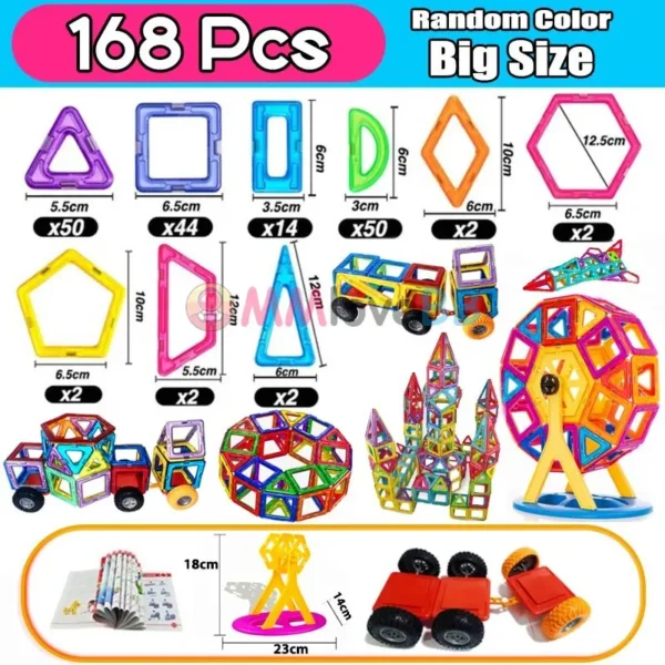 Magnets Toys for Kids Big Size Plus Magnetic Blocks for Children Designer Constructor Set Toys for Boys Building Blocks - Image 7