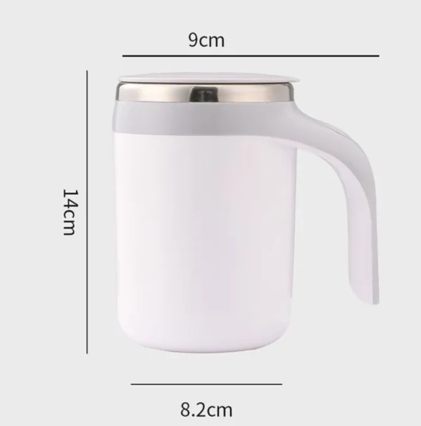 Portable Automatic Stirring Cup Mug Rechargeable Coffee Electric Stirring Stainless Steel Magnetic Rotating Blender Stirring Cup - Image 6