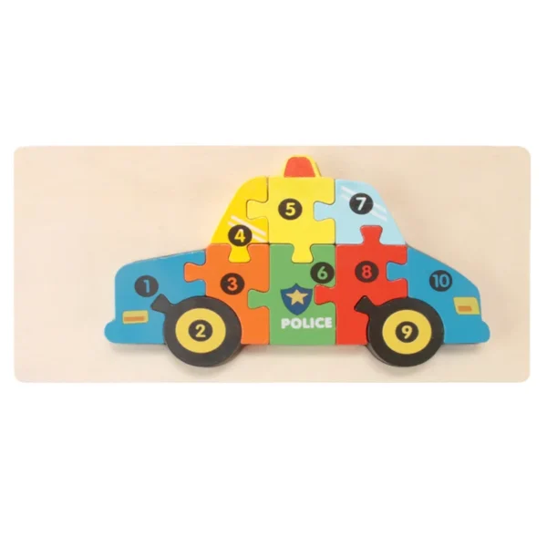 3D Stereoscopic Montessori Wooden Puzzle Cartoon Dinosaur Animal Shape Color Cognitive Educational Game Toy Kids Birthday Gift - Image 10