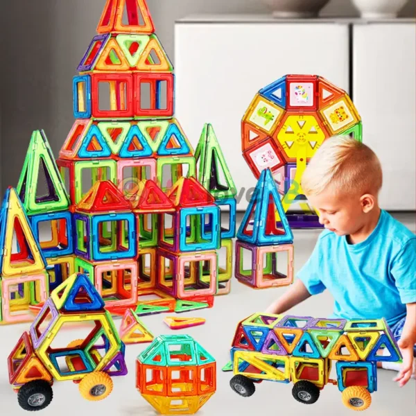 Magnets Toys for Kids Big Size Plus Magnetic Blocks for Children Designer Constructor Set Toys for Boys Building Blocks - Image 2