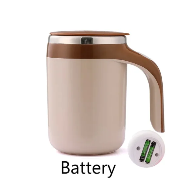 Portable Automatic Stirring Cup Mug Rechargeable Coffee Electric Stirring Stainless Steel Magnetic Rotating Blender Stirring Cup - Image 9