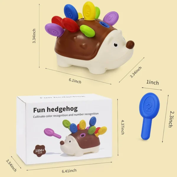 Hedgehog Montessori Educational Toy Fine Motor Toys for Toddlers Learning Counting & Training Develop Concentration Sensory Gift - Image 6