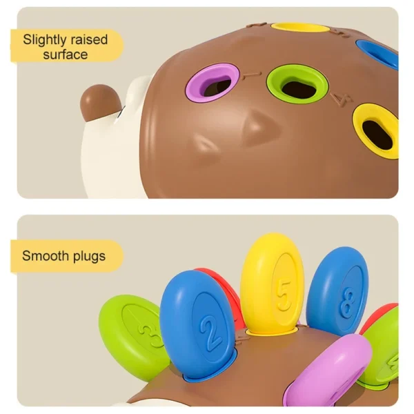Hedgehog Montessori Educational Toy Fine Motor Toys for Toddlers Learning Counting & Training Develop Concentration Sensory Gift - Image 4