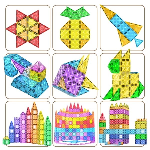 EDUCIRO Magnetic Building Blocks Construction Set Building Puzzle Tiles  Educational Game Children Montessori Toys Gifts - Image 6