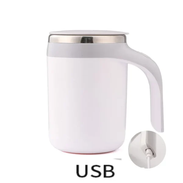 Portable Automatic Stirring Cup Mug Rechargeable Coffee Electric Stirring Stainless Steel Magnetic Rotating Blender Stirring Cup - Image 8
