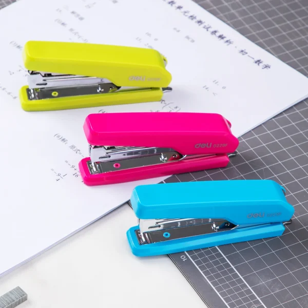 Deli Colorful Mini Stapler NO.10 Metal Effortless Fashion Staplers With Portable Compact Kawaii Stationery Shool Office Supplies - Image 4