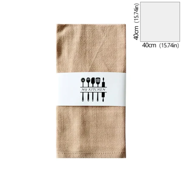 40x40cm Solid Color Square Cotton Linen Napkin Cloth for Hotel Kitchen Home Restaurant Table Napkins Wedding Party Decoration - Image 14