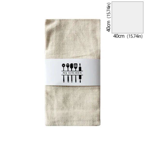 40x40cm Solid Color Square Cotton Linen Napkin Cloth for Hotel Kitchen Home Restaurant Table Napkins Wedding Party Decoration - Image 10