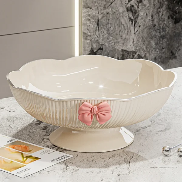 〔HM4〕1Pc Plastic Candy Fruit Plate for Home Coffee Table Candy Platter High-End Snack Placement Platter Ornaments - Image 9