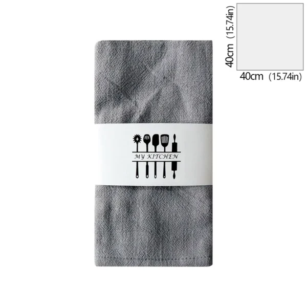 40x40cm Solid Color Square Cotton Linen Napkin Cloth for Hotel Kitchen Home Restaurant Table Napkins Wedding Party Decoration - Image 7