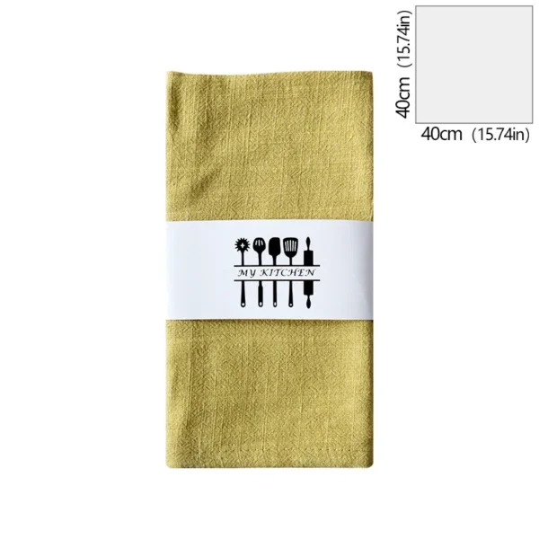 40x40cm Solid Color Square Cotton Linen Napkin Cloth for Hotel Kitchen Home Restaurant Table Napkins Wedding Party Decoration - Image 13