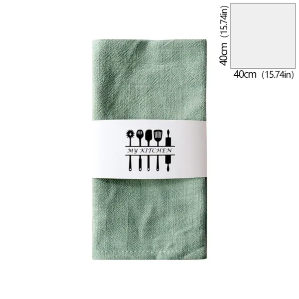 40x40cm Solid Color Square Cotton Linen Napkin Cloth for Hotel Kitchen Home Restaurant Table Napkins Wedding Party Decoration - Image 15