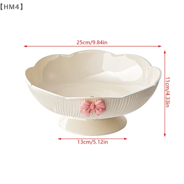 〔HM4〕1Pc Plastic Candy Fruit Plate for Home Coffee Table Candy Platter High-End Snack Placement Platter Ornaments - Image 3