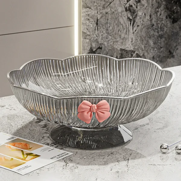 〔HM4〕1Pc Plastic Candy Fruit Plate for Home Coffee Table Candy Platter High-End Snack Placement Platter Ornaments - Image 7