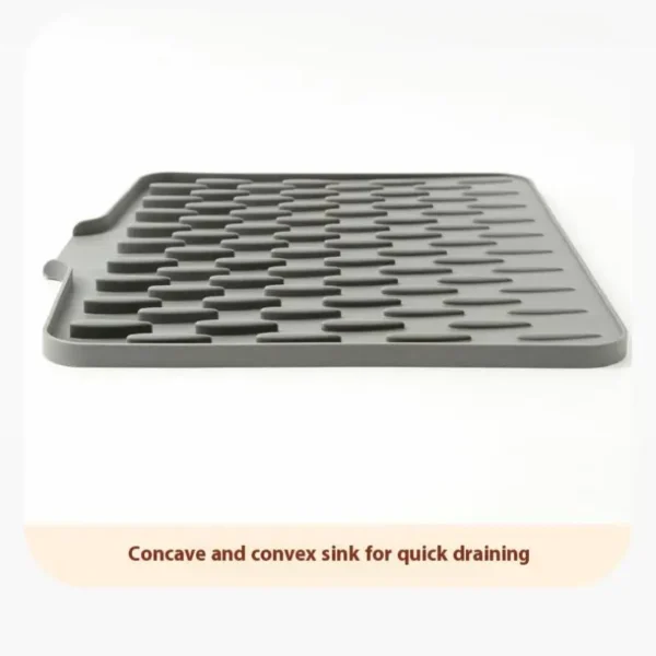 Silicone Drain Mat Bar Insulation Mat Bar Sink Drain Food Utensil Mat Kitchen Decoration Silicone Mat Accessories Non-slip Mats - Image 4