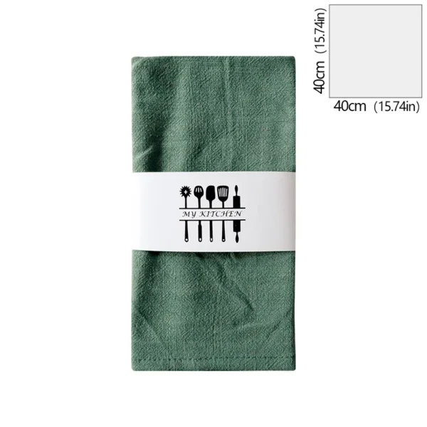 40x40cm Solid Color Square Cotton Linen Napkin Cloth for Hotel Kitchen Home Restaurant Table Napkins Wedding Party Decoration - Image 12