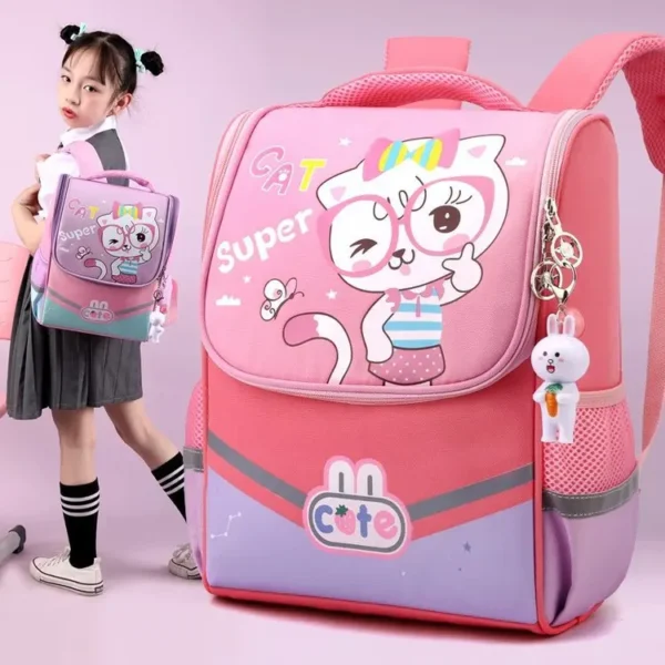 Children's Backpacks 2023 New Fashion Kindergarten Schoolbags Girls Cute Cat Cartoon Bags Boy Dinosaur Kid’s Backpack Trendy New - Image 4
