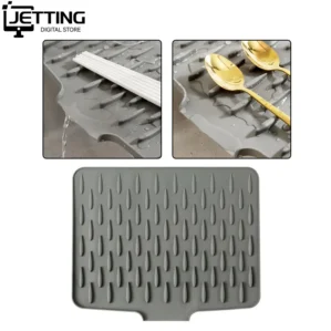 Silicone Drain Mat Bar Insulation Mat Bar Sink Drain Food Utensil Mat Kitchen Decoration Silicone Mat Accessories Non-slip Mats